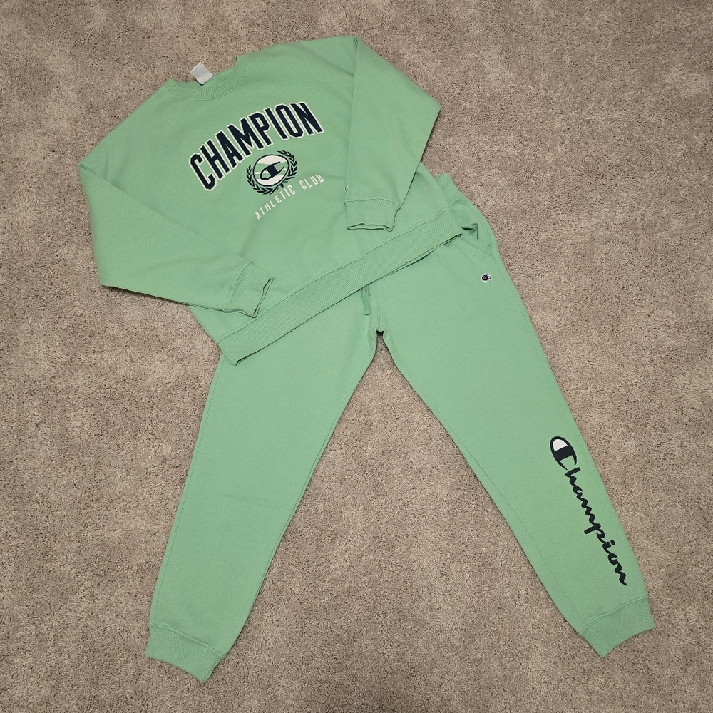 Champion Sweatsuit, Green, Large